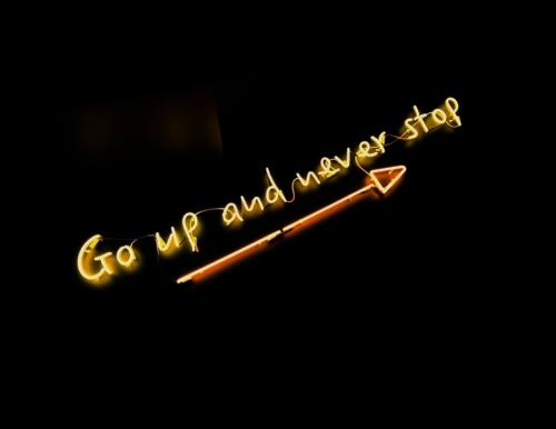 go up and never